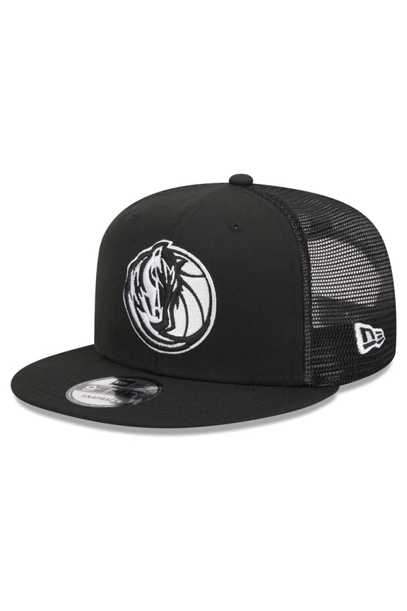 Men's New Era Black Dallas Mavericks 9FIFTY Snapback Trucker Hat