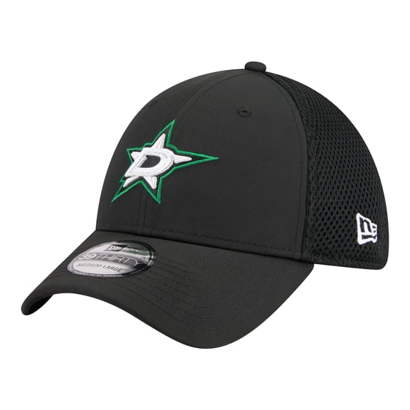 Men's New Era Black Dallas Stars Logo 39THIRTY Flex Hat