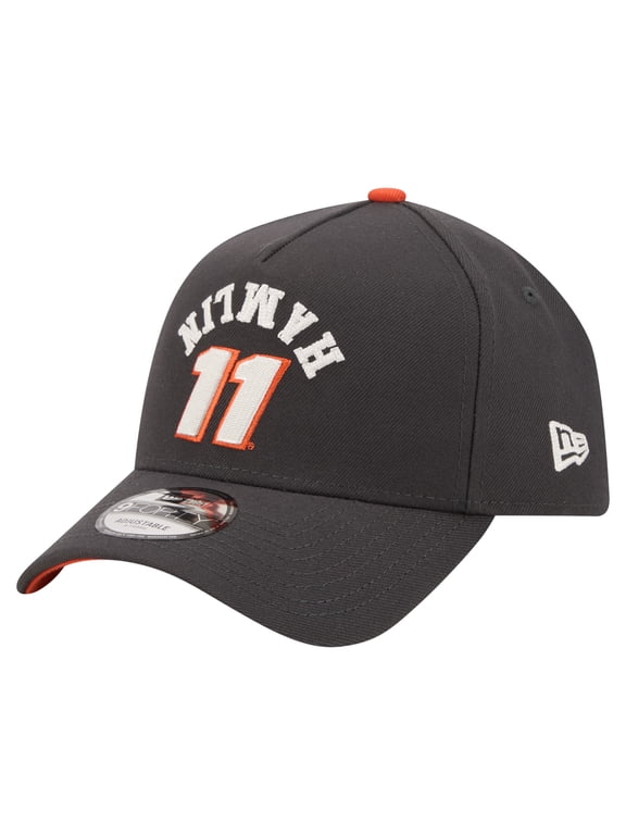 Men's New Era Black Denny Hamlin Upside-Down Chain Stitch A-Frame 9FORTY Adjustable Hat