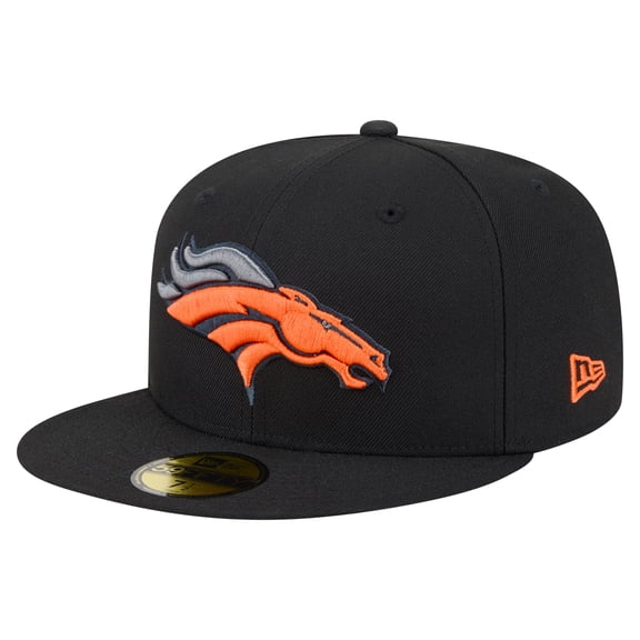 Men's New Era Black Denver Broncos Color Pop 59FIFTY Fitted Hat