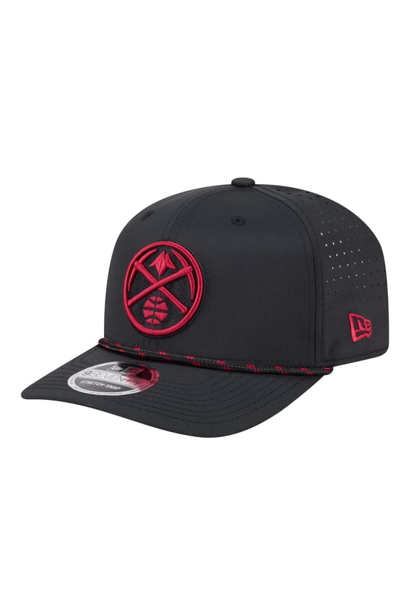 Men's New Era Black Denver Nuggets Sport Rope Vented Stretch-Snap 9SEVENTY Hat