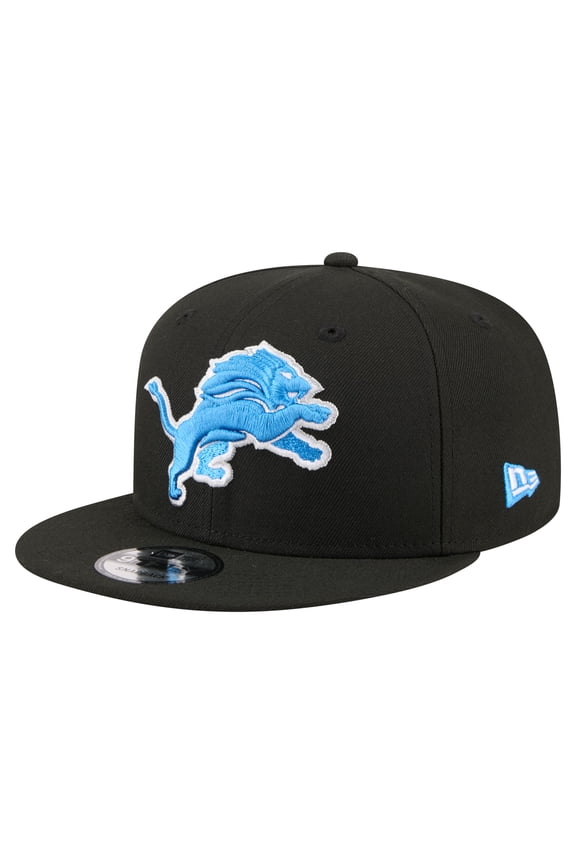 Men's New Era Black Detroit Lions 9FIFTY Snapback Hat