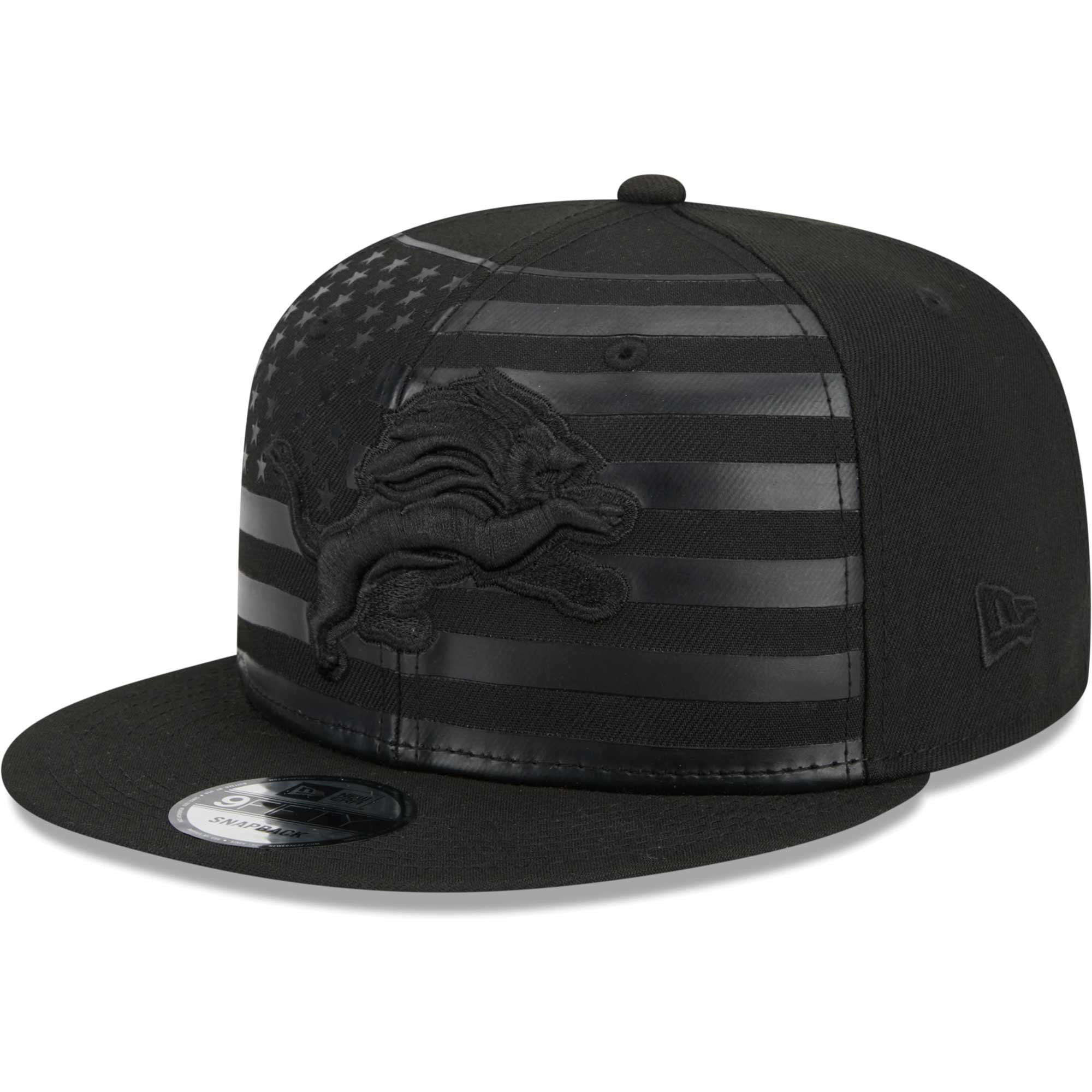 Men's New Era Black Detroit Lions Independent 9FIFTY Snapback Hat
