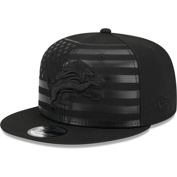 Men's New Era Black Detroit Lions Independent 9FIFTY Snapback Hat