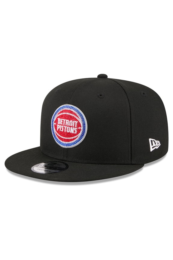 Men's New Era Black Detroit Pistons 2026 NBA Draft Crystal 9FIFTY Snapback Hat