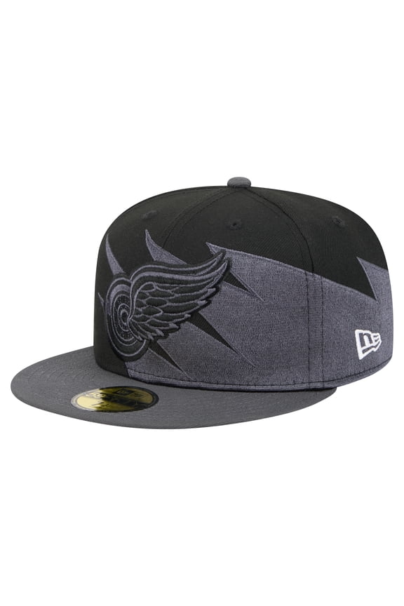 Men's New Era Black Detroit Red Wings Spikes 59FIFTY Fitted Hat