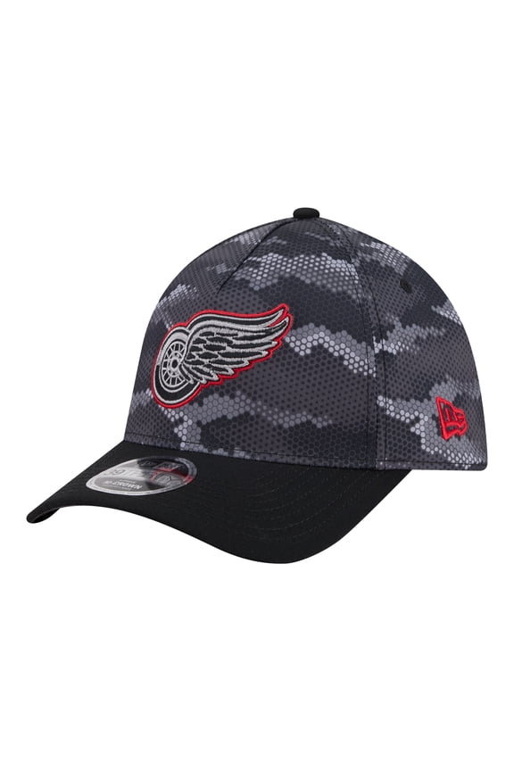 Men's New Era Black Detroit Red Wings Zero Dark 39THIRTY Flex Hat