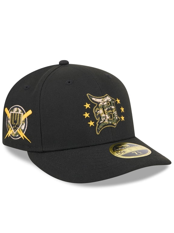 Men's New Era Black Detroit Tigers 2024 Armed Forces Day Low Profile 59FIFTY Fitted Hat
