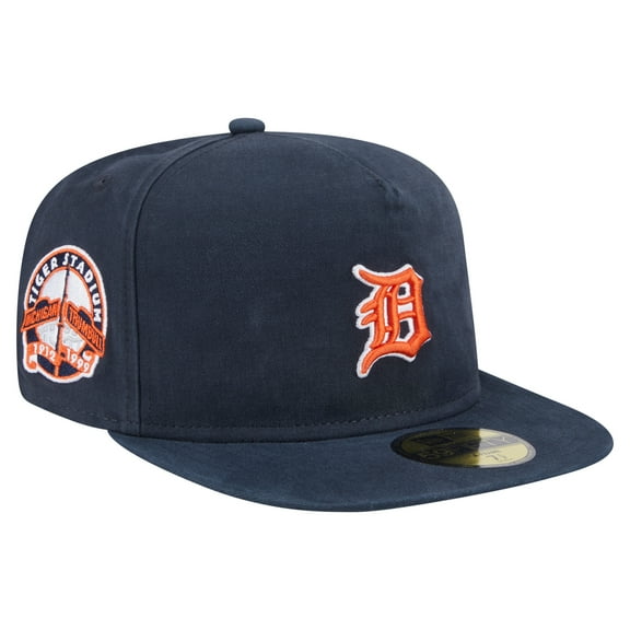 Men's-New Era Black Detroit Tigers Championship Side Flag A-Frame 59FIFTY Fitted Hat