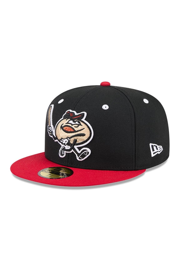 Men's-New Era Black Erie SeaWolves Theme Nights 59FIFTY Fitted Hat