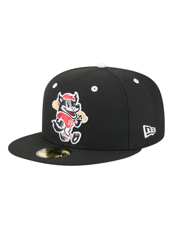 Men's-New Era Black Erie SeaWolves Theme Nights 59FIFTY Fitted Hat