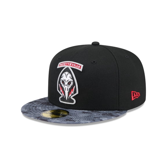 Men's-New Era Black Fayetteville Woodpeckers Theme Nights 59FIFTY Fitted Hat