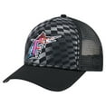 thumbnail image 1 of Men's New Era Black Florida Marlins Cooperstown Collection Gradient 9FORTY A-Frame M-Crown Trucker Adjustable Hat, 1 of 6
