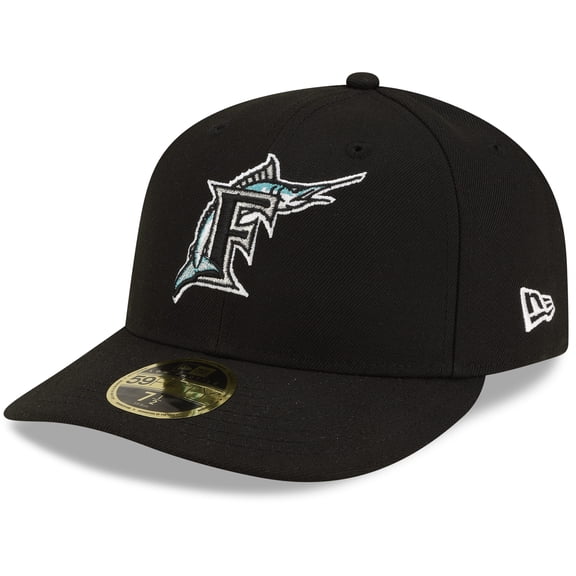 Men's New Era Black Florida Marlins On-Field Authentic Collection Low Profile 59FIFTY Fitted Hat