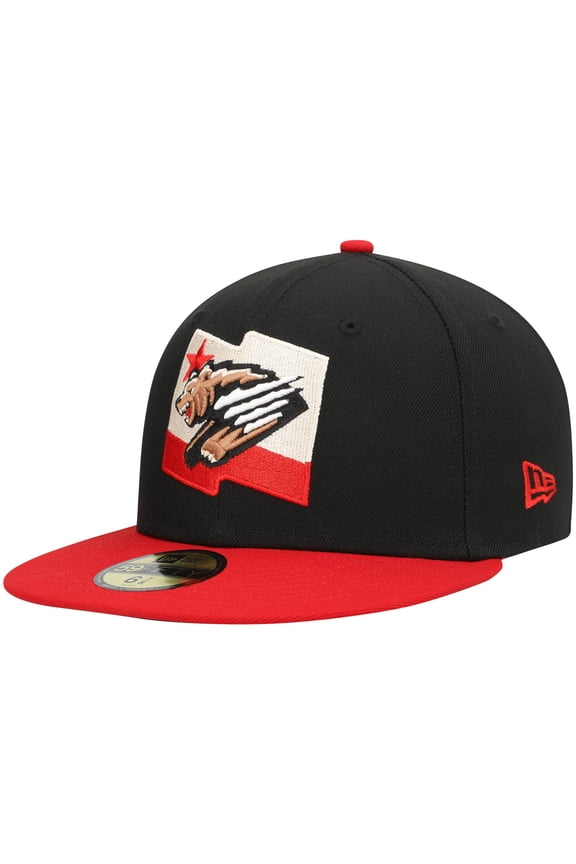 Men's New Era Black Fresno Grizzlies Alternate Authentic Collection 59FIFTY Fitted Hat