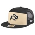 thumbnail image 1 of Men's New Era Black/Gold Colorado Buffaloes Outdoor Wide Panel 9FIFTY Snapback Trucker Hat, 1 of 5