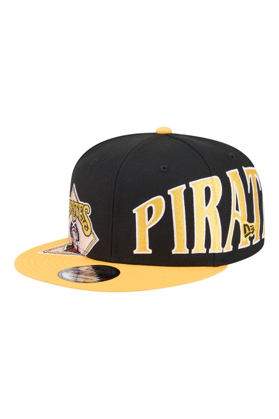 Men's New Era Black/Gold Pittsburgh Pirates Stretched Two-Tone 9FIFTY Adjustable Hat