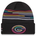 thumbnail image 1 of Men's New Era Black Green Bay Packers 2025 NFL Crucial Catch Cuffed Knit Hat, 1 of 2