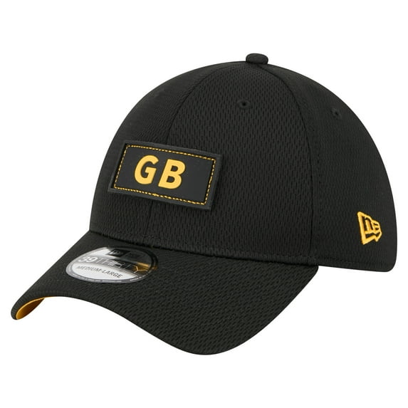 Men's New Era Black Green Bay Packers Scoreboard 39THIRTY Flex Hat