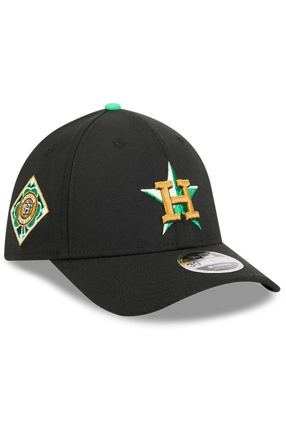 Men's New Era Black Houston Astros 2026 St. Patrick's Day 39THIRTY Flex Hat