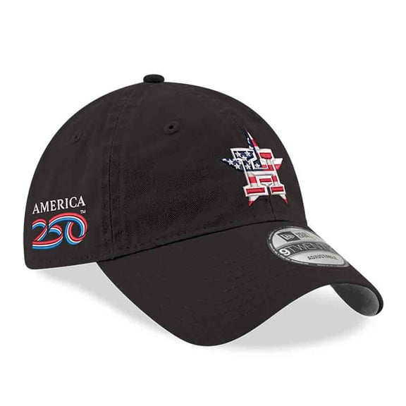 Men's New Era Black Houston Astros America 250 9TWENTY Adjustable Hat