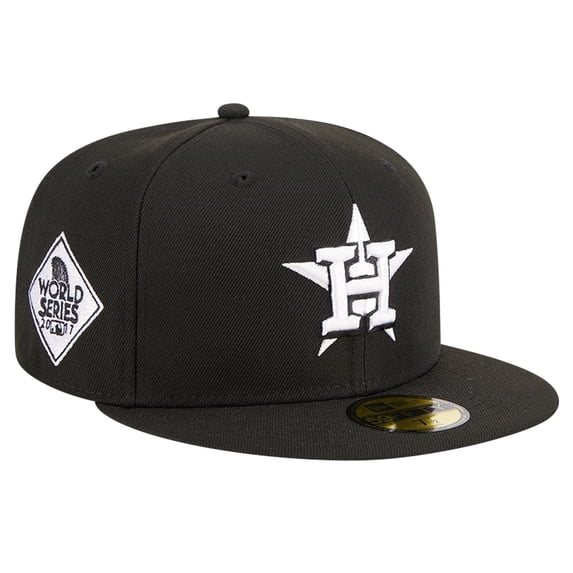 Men's New Era Black Houston Astros Logo 59FIFTY Fitted Hat