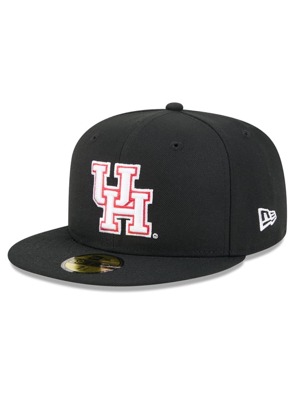Men's New Era Black Houston Cougars Core 59FIFTY Fitted Hat