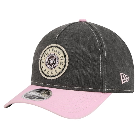 Men's New Era  Black Inter Miami CF Jersey Hook 9FORTY Adjustable Hat