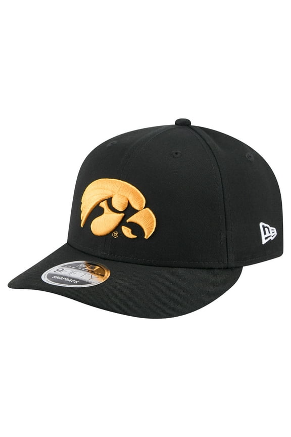 Men's-New Era Black Iowa Hawkeyes Low Profile 9FIFTY Snapback Hat