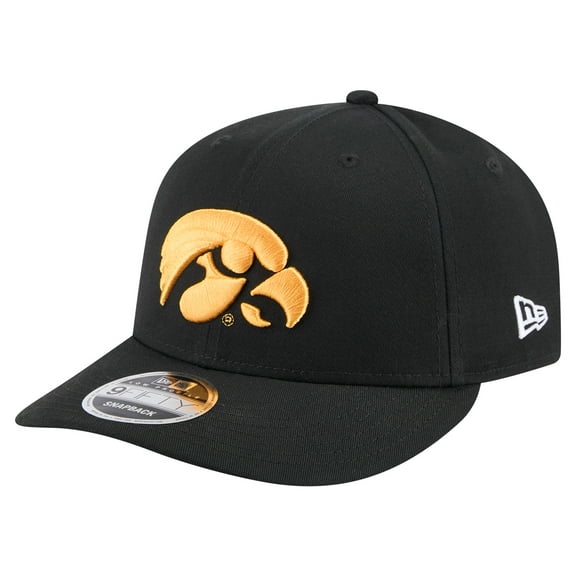 Men's-New Era Black Iowa Hawkeyes Low Profile 9FIFTY Snapback Hat