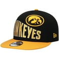 thumbnail image 1 of Men's New Era Black Iowa Hawkeyes Two-Tone Vintage Wave 9FIFTY Snapback Hat, 1 of 6