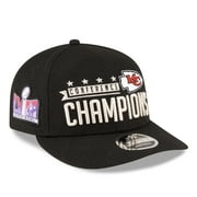 Men's New Era  Black Kansas City Chiefs 2023 AFC Champions Locker Room Low Profile 9FIFTY Snapback Hat
