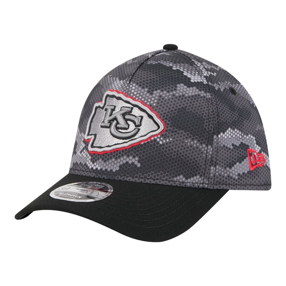 Men's New Era Black Kansas City Chiefs Camo A-Frame 39THIRTY Flex Hat