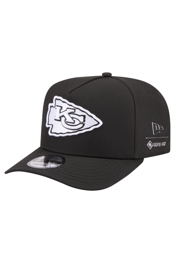 Men's New Era Black Kansas City Chiefs Gore-Tex A-Frame 9FIFTY Adjustable Hat
