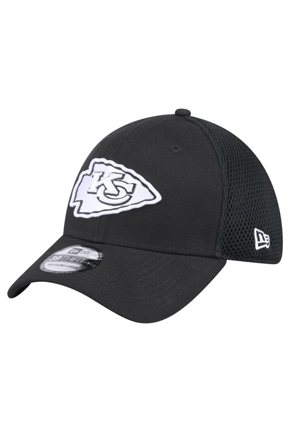Men's New Era Black Kansas City Chiefs Main Neo 39THIRTY Flex Hat