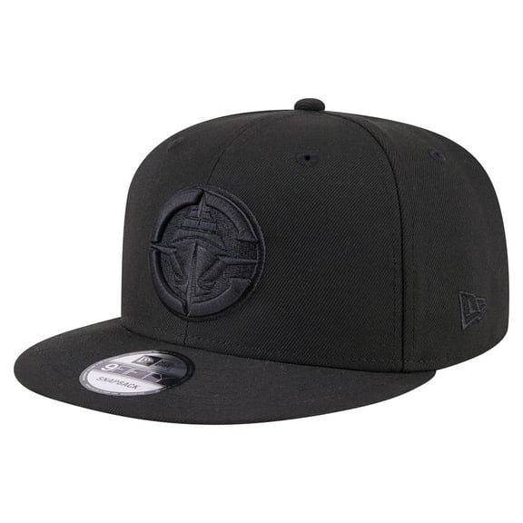 Men's New Era Black LA Clippers Black On Black 9FIFTY Snapback Hat