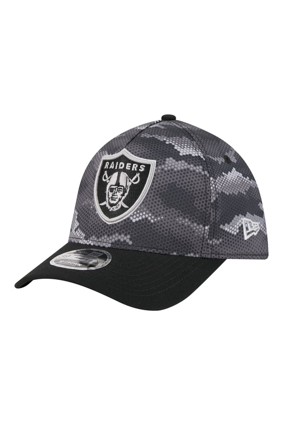 Men's New Era Black Las Vegas Raiders Camo A-Frame 39THIRTY Flex Hat