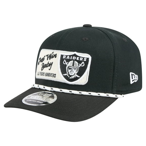 Men's New Era Black Las Vegas Raiders Chant 9SEVENTY Stretch-Snap Hat