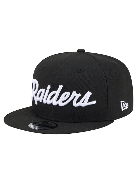 Men's New Era Black Las Vegas Raiders Core Team Script 9FIFTY Snapback Hat