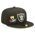 thumbnail image 1 of Men's New Era Black Las Vegas Raiders Crown 3x Super Bowl Champions 59FIFTY Fitted Hat, 1 of 6