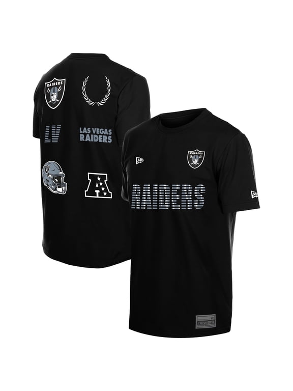 Men's New Era Black Las Vegas Raiders Match T-Shirt