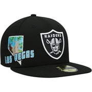 Men's New Era Black Las Vegas Raiders Stateview 59FIFTY Fitted Hat