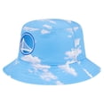 thumbnail image 1 of Men's New Era Black/Light Blue Golden State Warriors Summer Sun and Storm Reversible Bucket Hat, 1 of 7