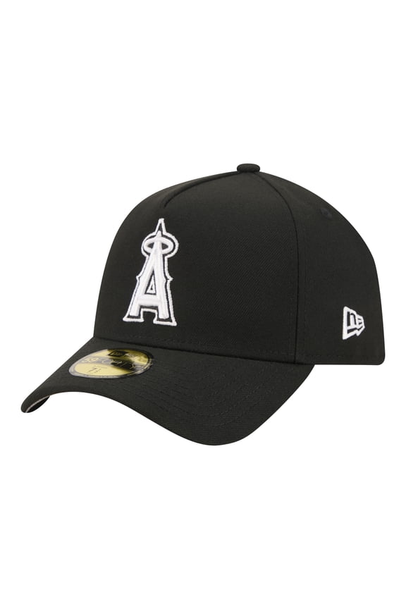 Men's New Era Black Los Angeles Angels A-Frame 59FORTY Fitted Hat