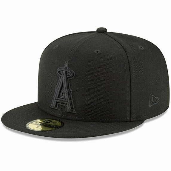 Men's New Era Black Los Angeles Angels Primary Logo Basic 59FIFTY Fitted Hat