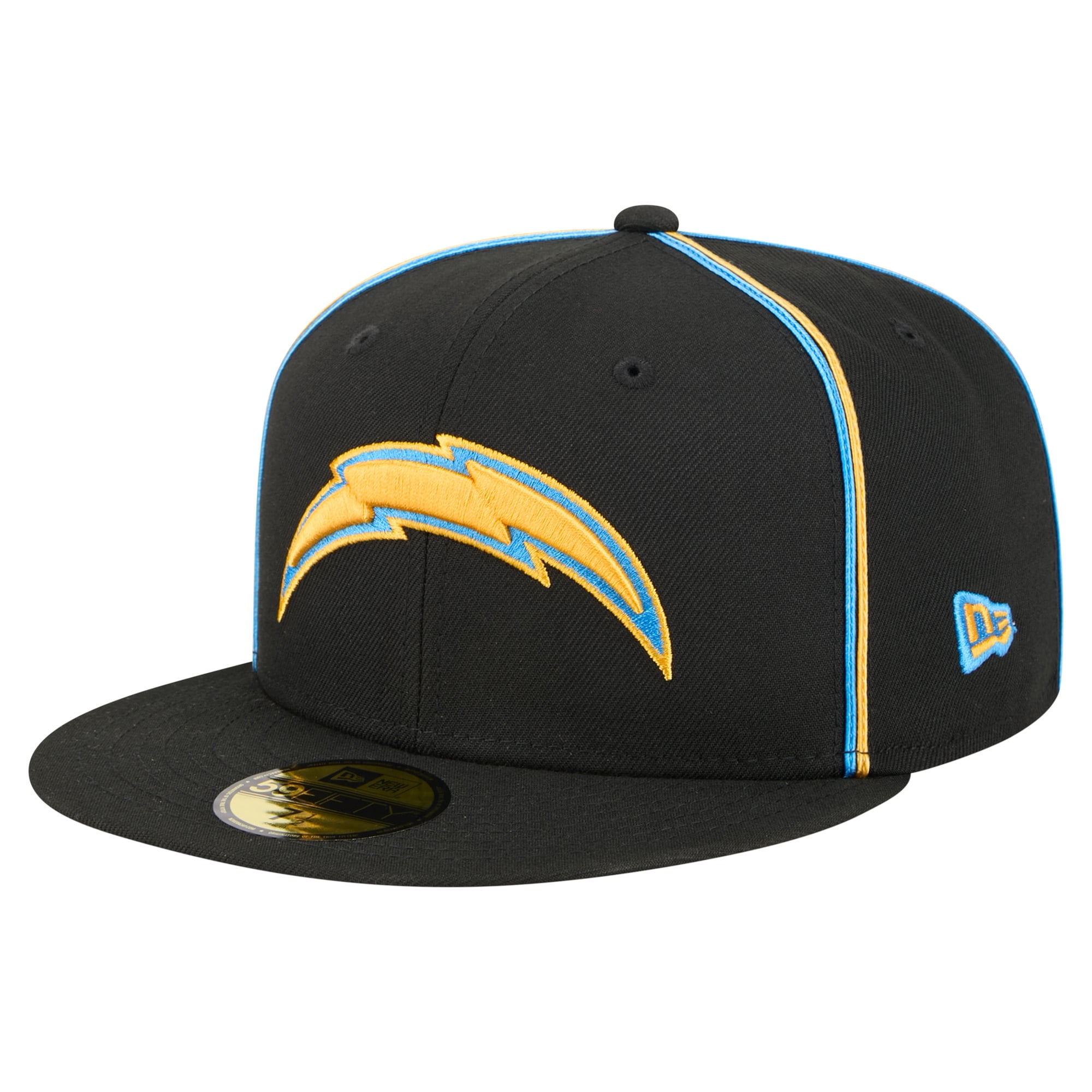 Men's New Era Black Los Angeles Chargers Soutache 59FIFTY Fitted Hat ...