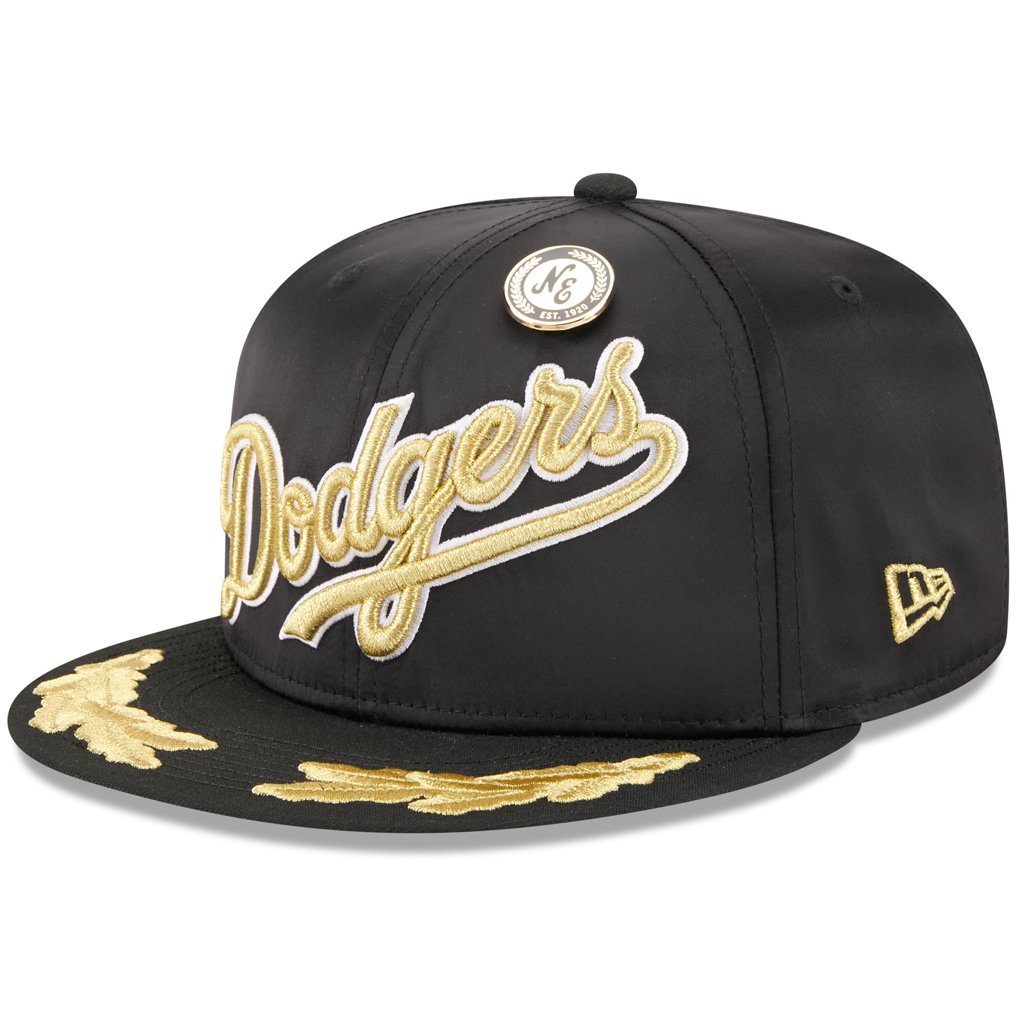 Men's New Era Black Los Angeles Dodgers 2025 59FIFTY Day Gold Leaf