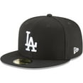 thumbnail image 1 of Men's New Era Black Los Angeles Dodgers 59FIFTY Fitted Hat, 1 of 6