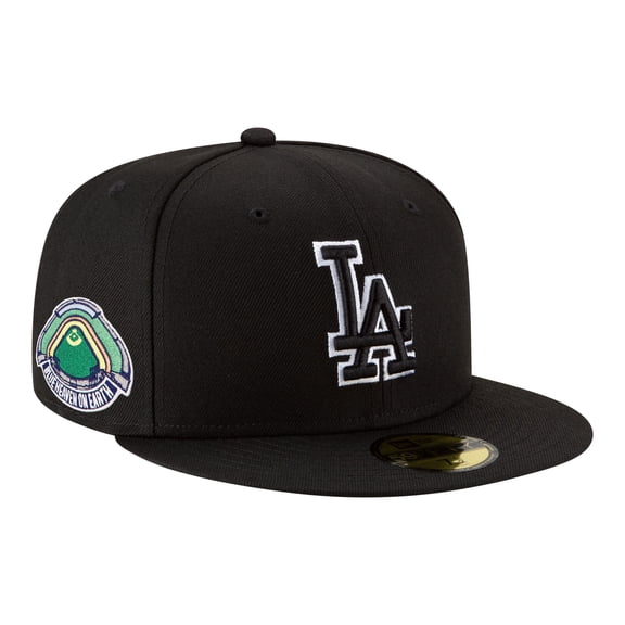 Men's New Era Black Los Angeles Dodgers Blue Heaven On Earth Stadium Patch 59FIFTY Fitted Hat