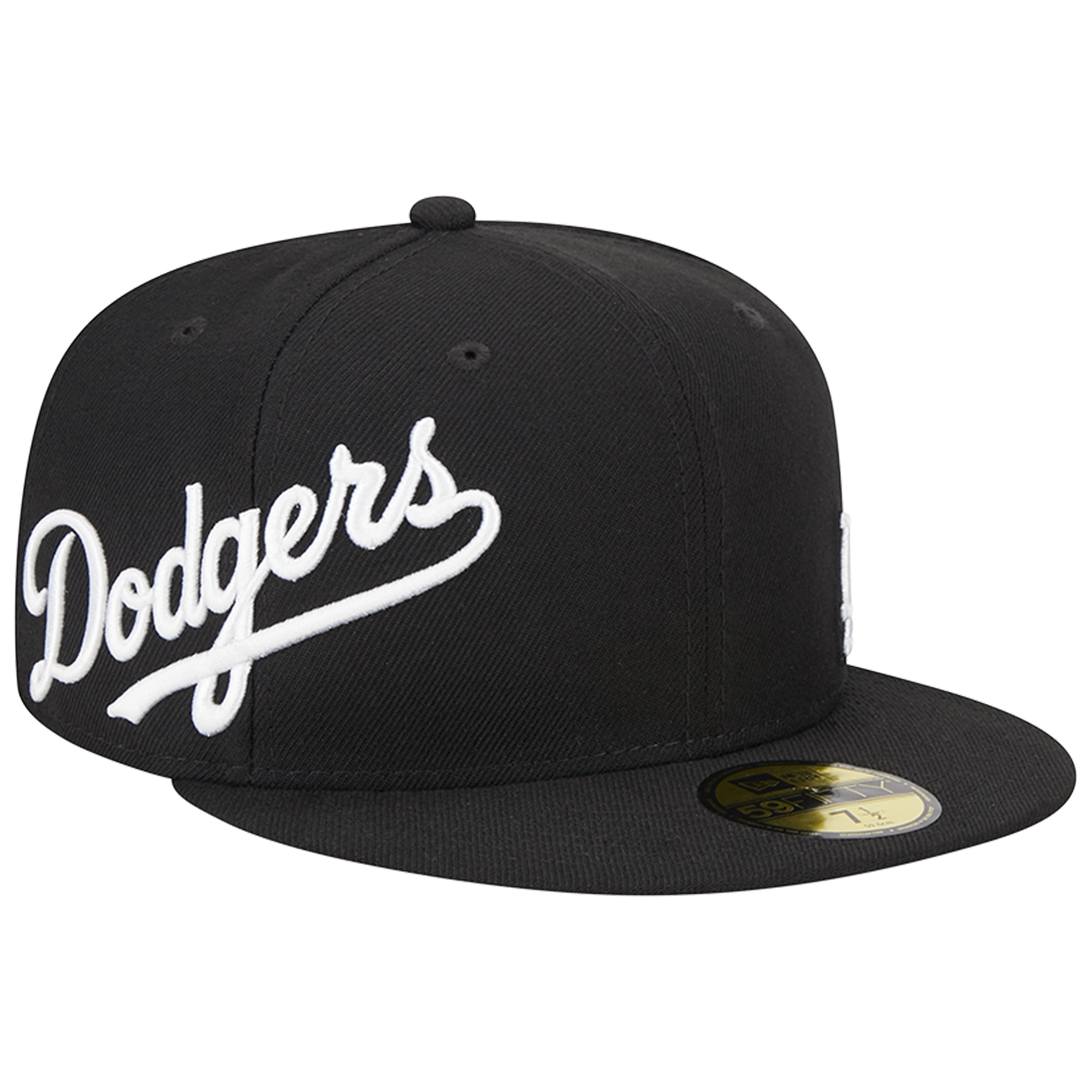 Men's New Era Black Los Angeles Dodgers Jersey 59FIFTY Fitted Hat 